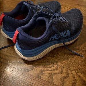 Hoka Blue and Red Running Shoes